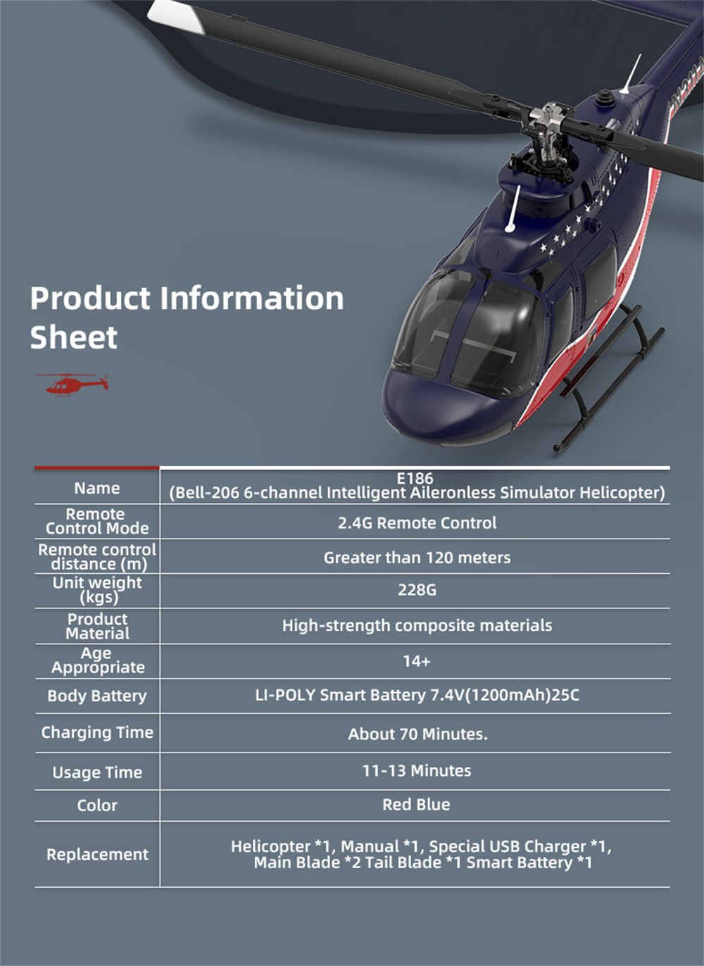 Eachine-E186-127-Bell-206-Maszligstab-24G-6CH-Houmlhenhaltung-Optische-Flusspositionierung-Doppelmot-2023373-3